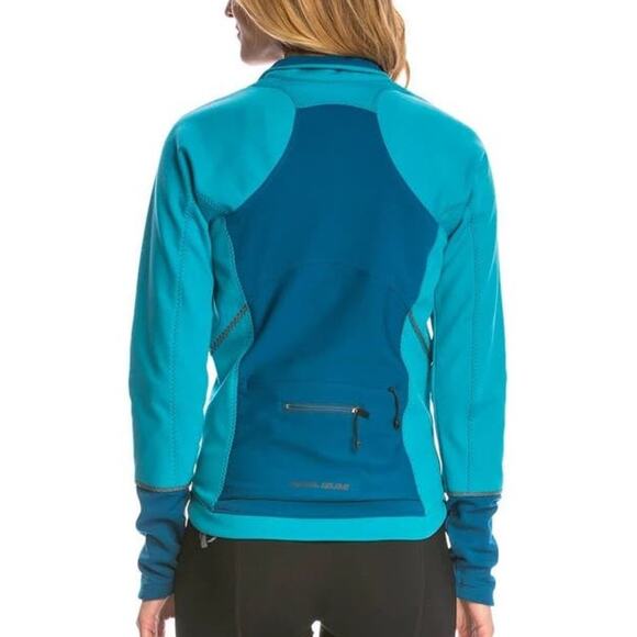 Pearl Izumi Blue Softshell Run Full Zip Athletic Jacket Pockets Size M - Picture 7 of 8